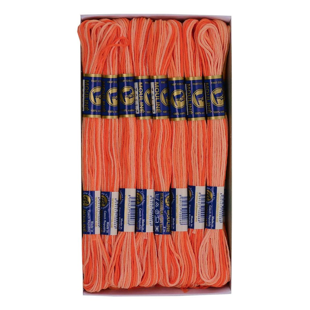 24 Docken Stickgarn je ca. 8m / Sticktwist mit Farbverlauf 100% Baumwolle Stickerei Farbwahl, Farbe :22162 Kürbistöne