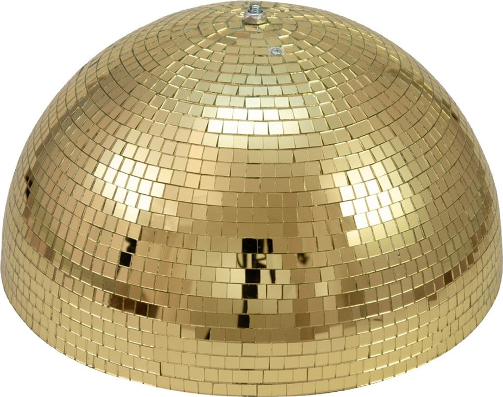 Spiegelkugel halb 40cm gold mit Motor - für Deckenmontage - Discokugel Echtglas - PROFI