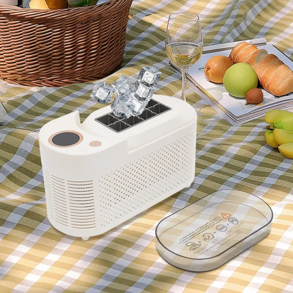 Mini machine à glaçons de table 12V - Appareil compact blanc préparation rapide - 3
