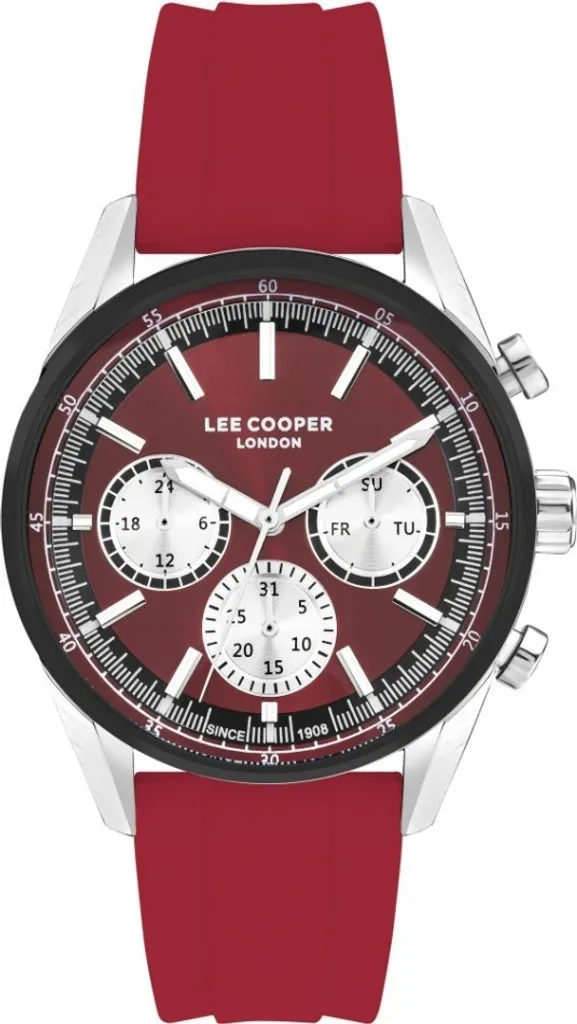 Montre rouge homme Lee Cooper LC07987.388 : le cadeau idéal pour Noël