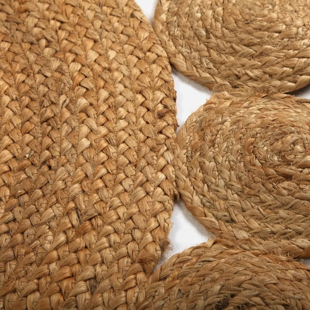 Tapis Versa 120 cm Jute et Rotin : Solution Déco Naturelle et Durable - 3