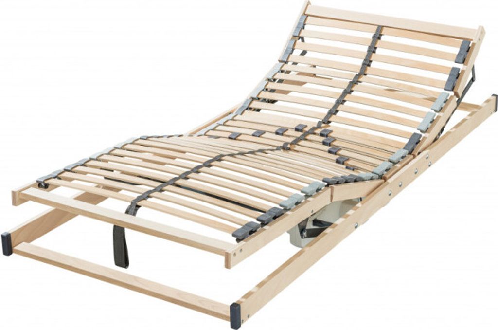 fan Lattenrost Federholzrahmen Comfort Premium elektrisch verstellbar Motorrahmen 100x200 cm