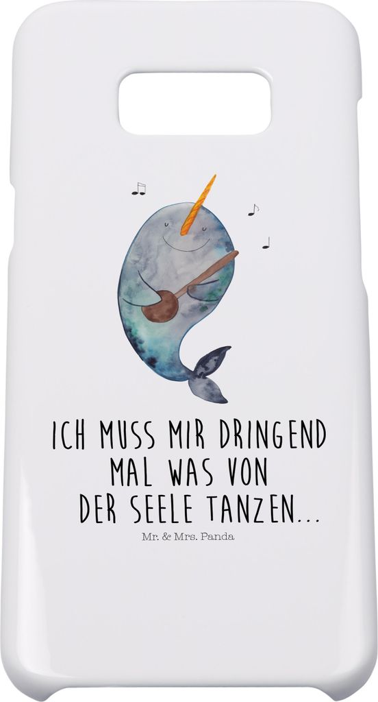 Mr. & Mrs. Panda Samsung Galaxy S8 plus Handyhülle Narwal Gitarre - Weiß - Geschenk, Hülle, Meer, Handy, Cover, Tanzen, Case, Probleme, Wal, Ges...