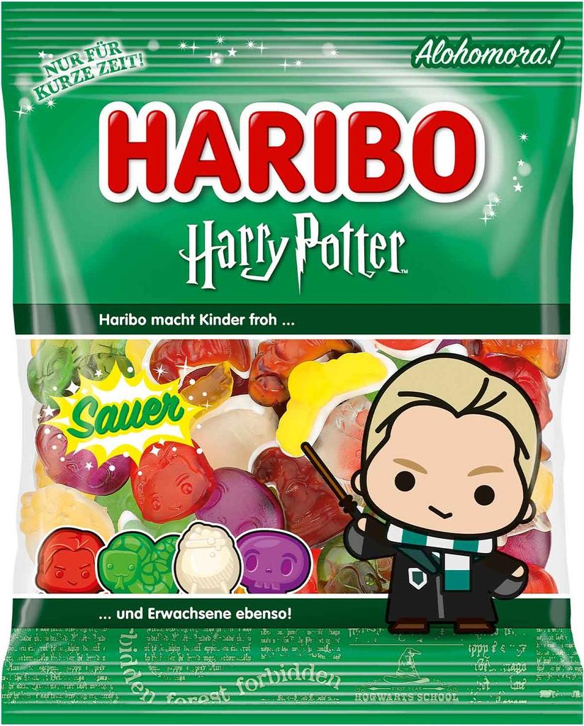 Haribo Harry Potter ovocné žvýkačky Draco Malfoy kyselé Obrázek produktu 
