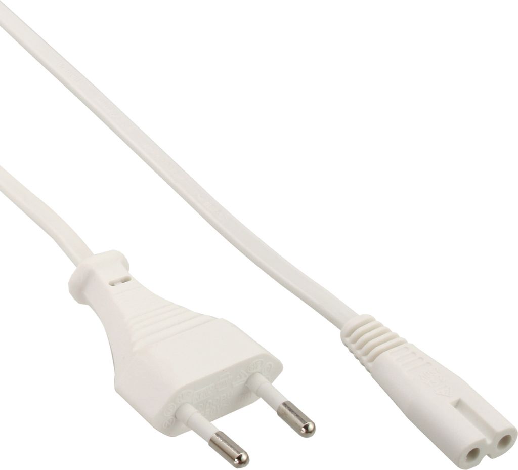 InLine® 16605W Netzkabel Netzstecker auf Euro 8 C7 Stecker Image du produit 