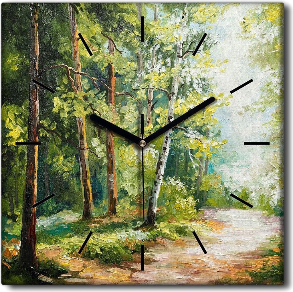 Coloray Uhr auf Leinwand 30x30 cm Wand Uhr Dekoration Produktbild 