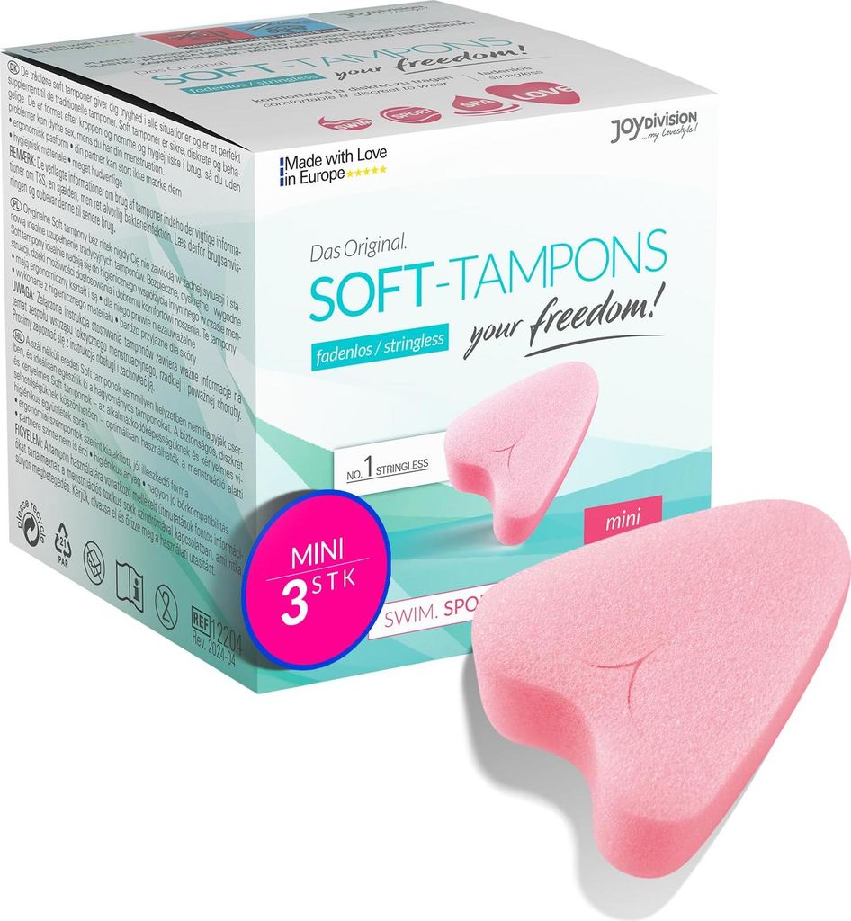 JOYDIVISION Soft-Tampons mini I 3 sztuki I tampony bez Zdjęcie produktu 