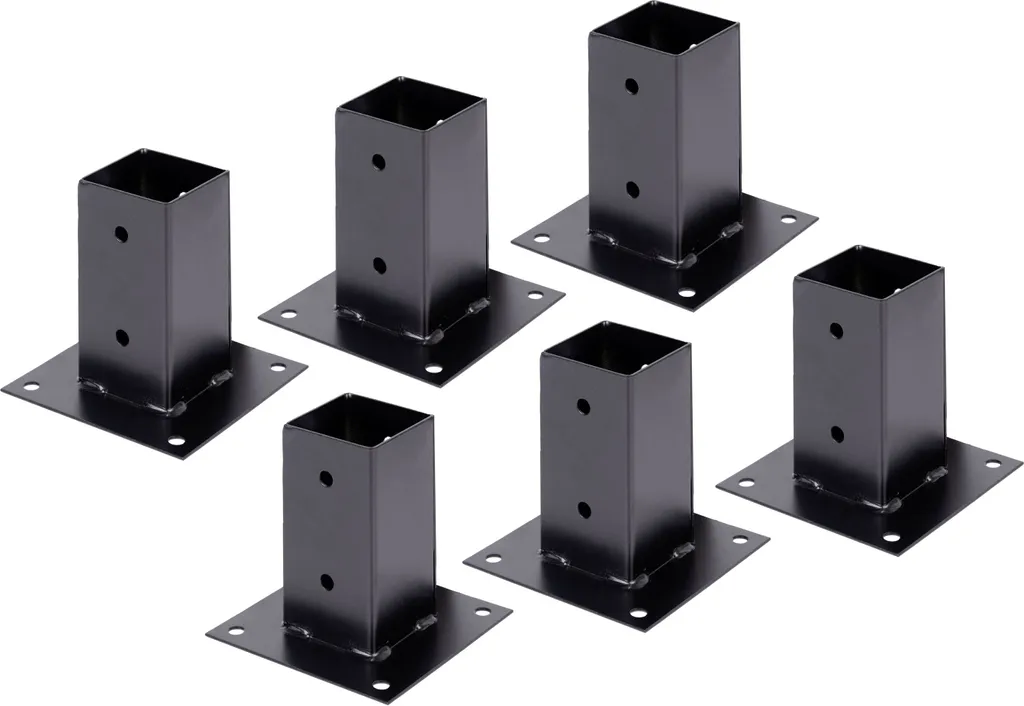 Douille à visser Alberts noir 71x71 mm haute résistance lot de 6 pcs
