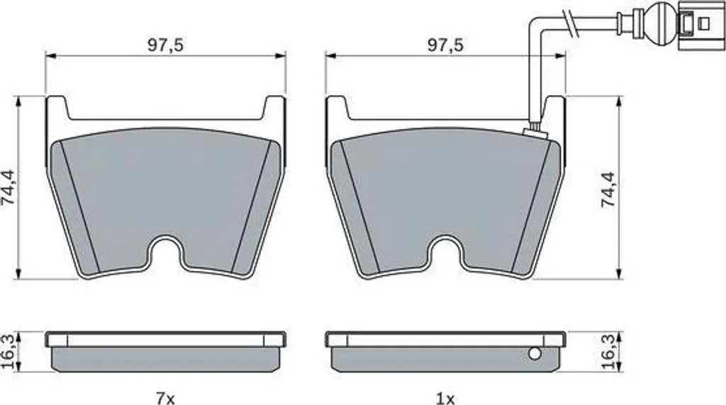 Plaquettes de frein à disque Bosch compatible A4 8W et A5 F5 Sport