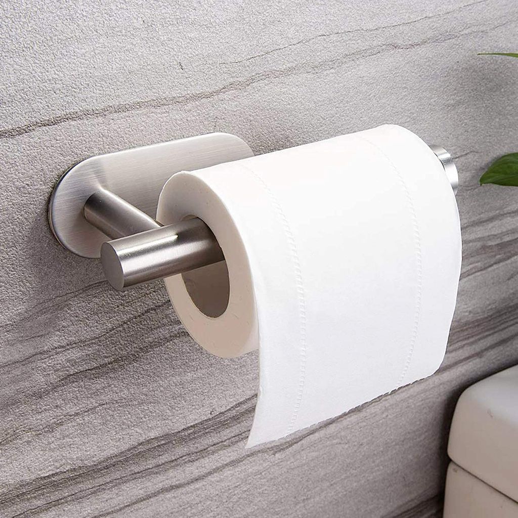 DE Toilettenpapierhalter ohne Bohren Selbstklebend Klopapierhalter Edelstahl Bad 