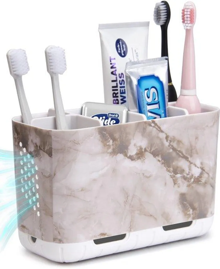 Support brosse à dent électrique anti-humidité marbre blanc design