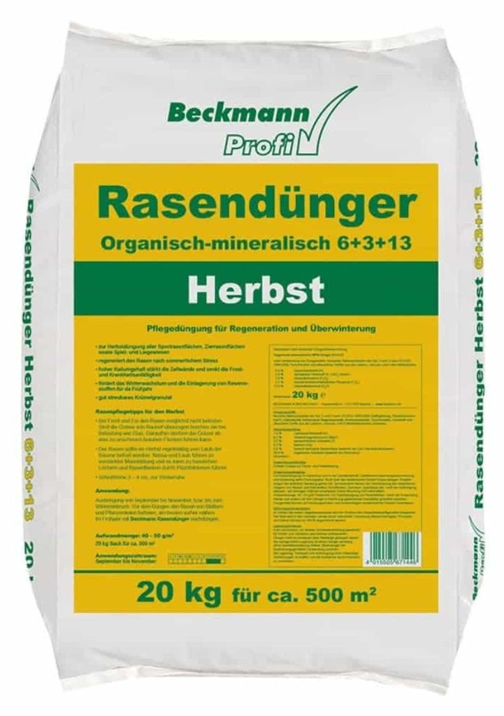 Engrais gazon automne 20 kg, NPK 6+3+13, fertilisation Image du produit 