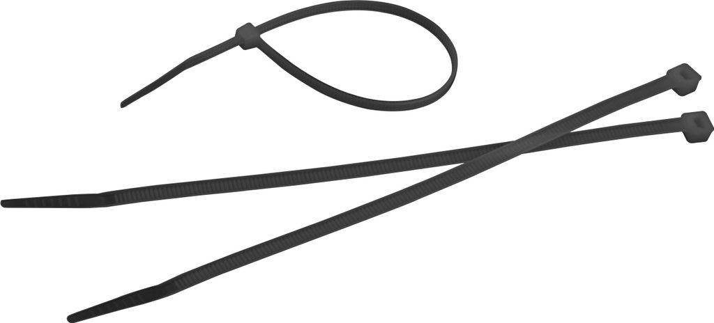 Tolsen Nylon-Kabelbinder Tyraps 7,6 x 450 mm – 100 Stück – UV-beständig – Schwarz, es Nylon 66 – Maxami