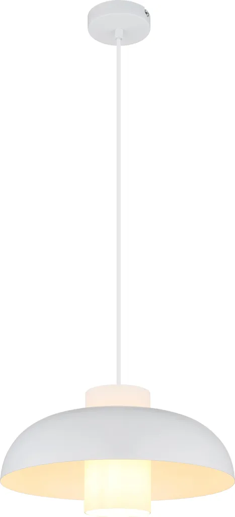 Suspension verre opalin blanc mat 38 cm : stop aux lumières agressives