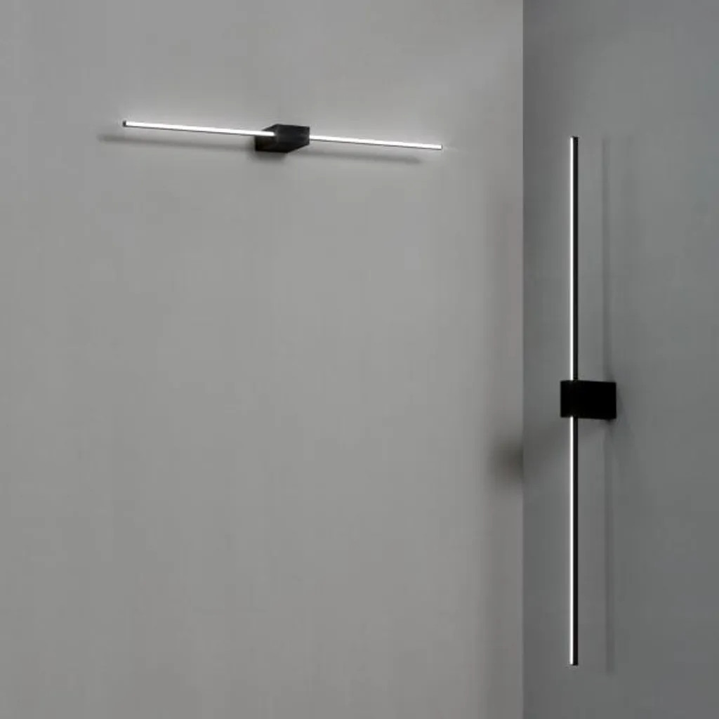 Applique murale salon Theo Noir LED 3000K pour ambiance chaleureuse