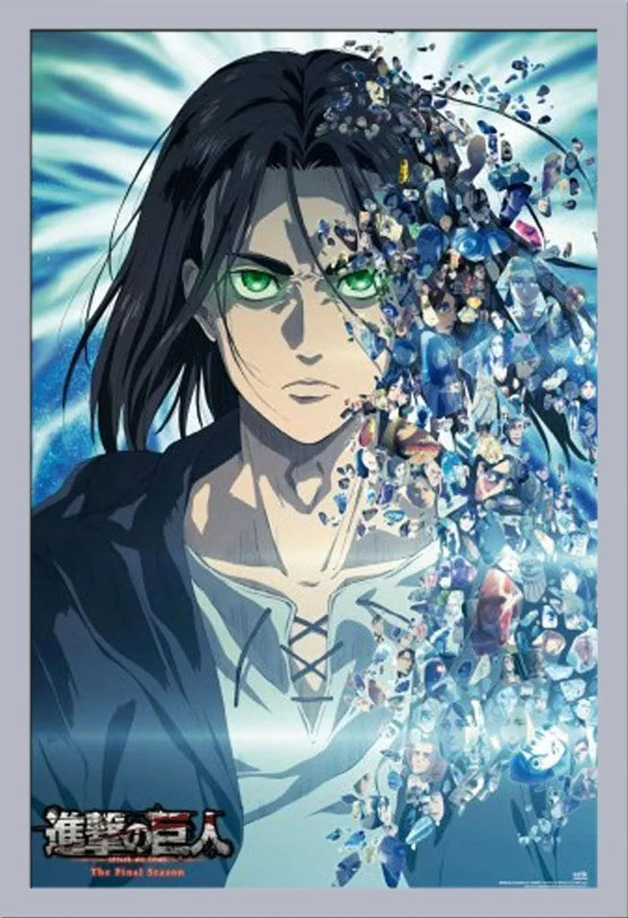 Offerta! Poster Eren Yeager AOT + Cornice Shinsuke Argento