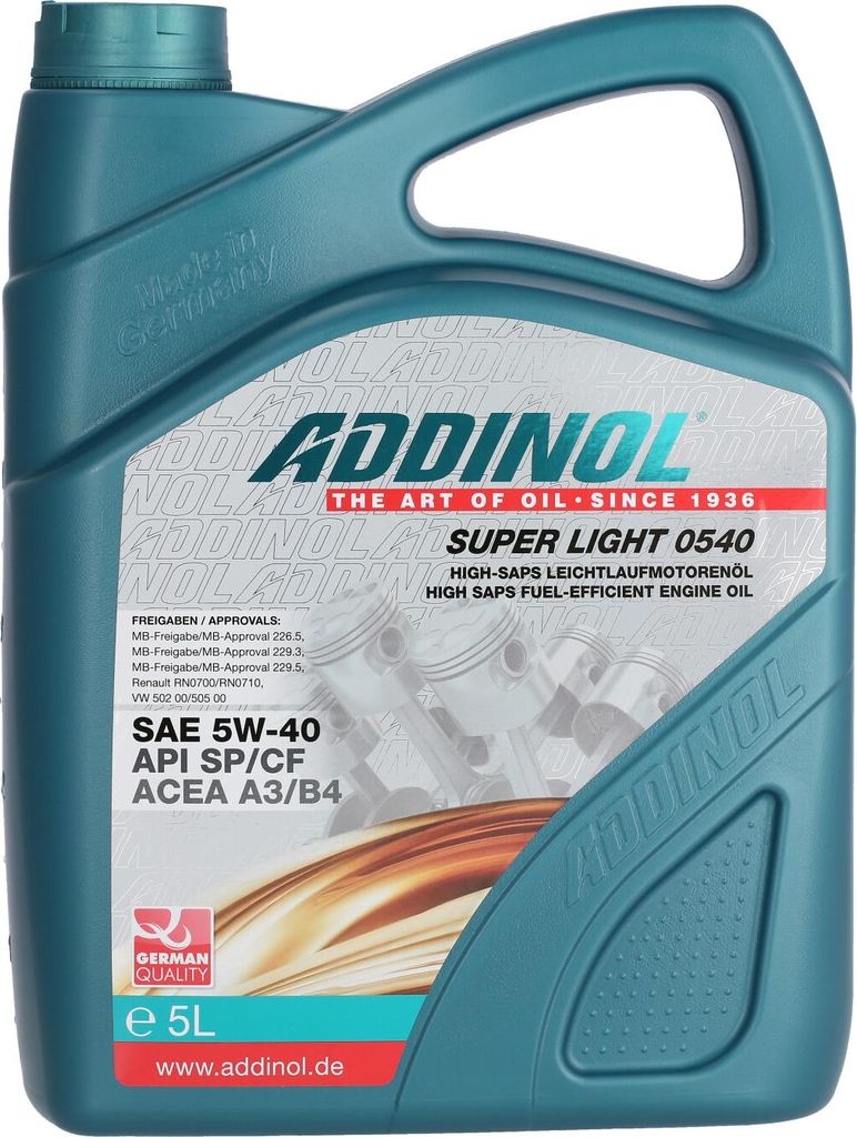 ADDINOL PKW SAE 5W-40 SUPER LIGHT MV 0540  - Produktbild 