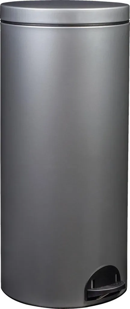 Grande poubelle de cuisine à pédale 30 litres grise Rossignol Élora