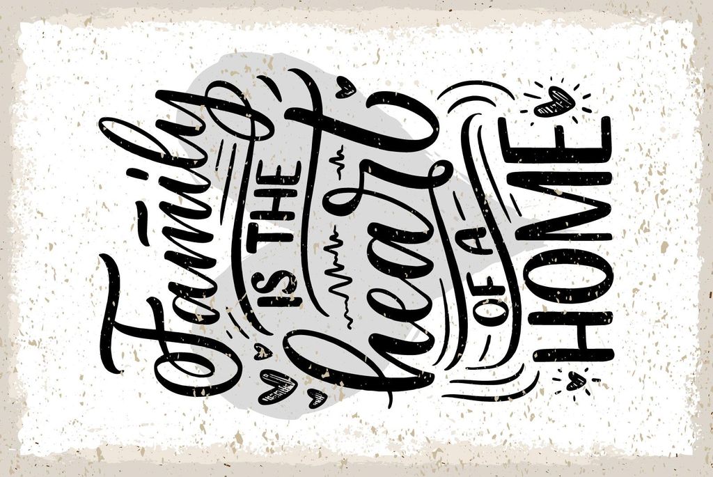 vianmo Blechschild 30x20 cm Family is the heart of a home