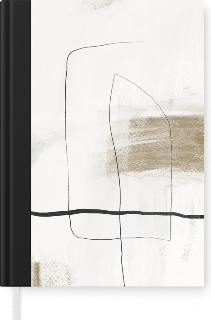 MuchoWow Notizbuch Tagebuch Haushaltsbuch Notebook A5 Kunst - Farbe - Schwarz - Weiß - Notizblock - Notizheft - Notebook - Schreibblock - Papier