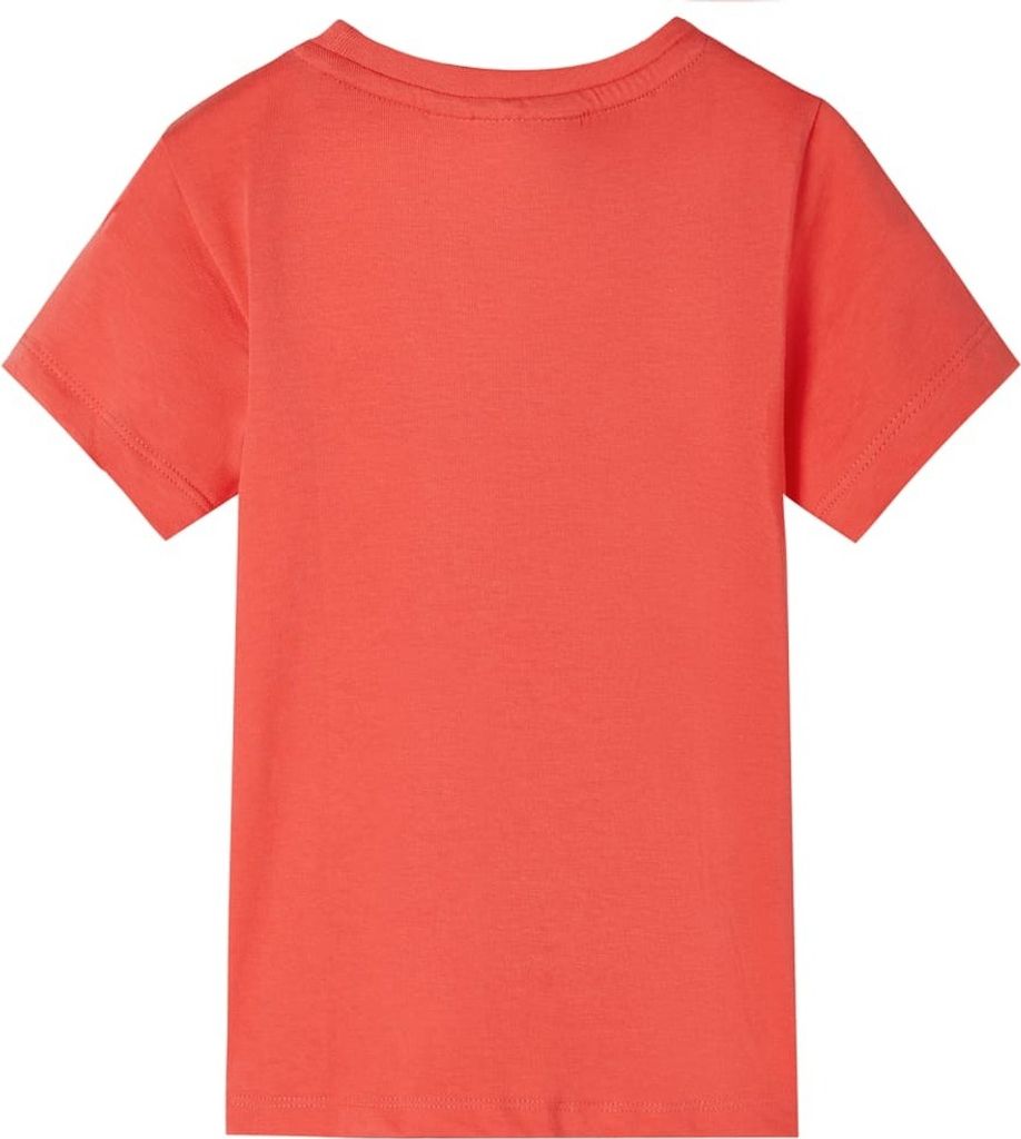 vidaXL Camicia a maniche corte per bambini rosso chiaro 116 Immagine del prodotto 