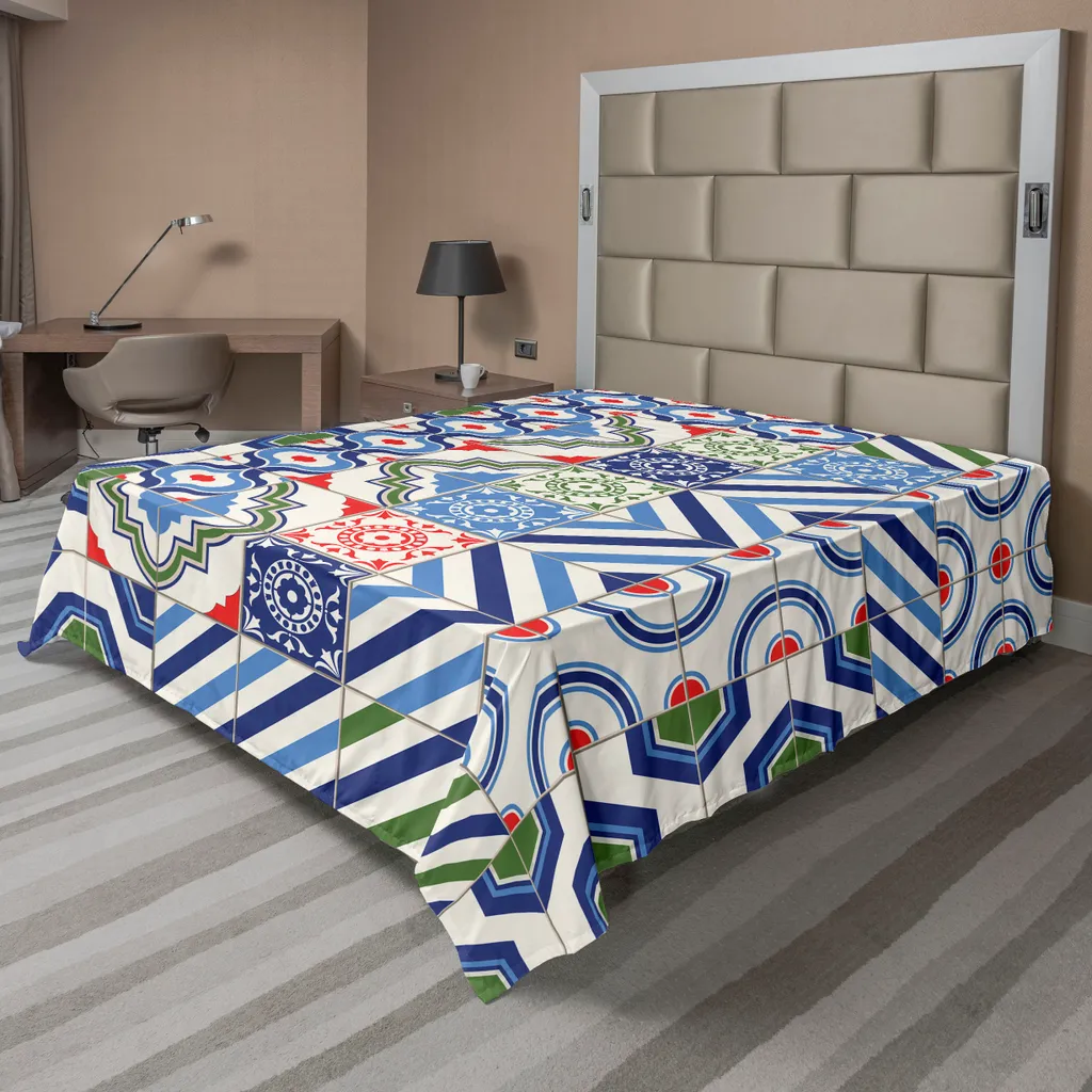 Drap Plat Doux anti-plis, Décoration de Lit Orientale sans Effort
