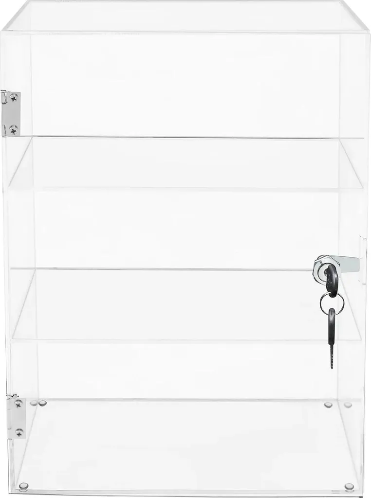 Vitrine en acrylique à 3 étages verrouillable pour objets de collection
