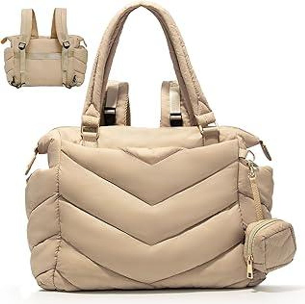 MISS FONG Baby Wickeltasche Wickelrucksack Rucksack Groß, Wickeltasche Kinderwagen Puffer Rucksack Organizer mit Wickelunterlage Schnullertasche m...