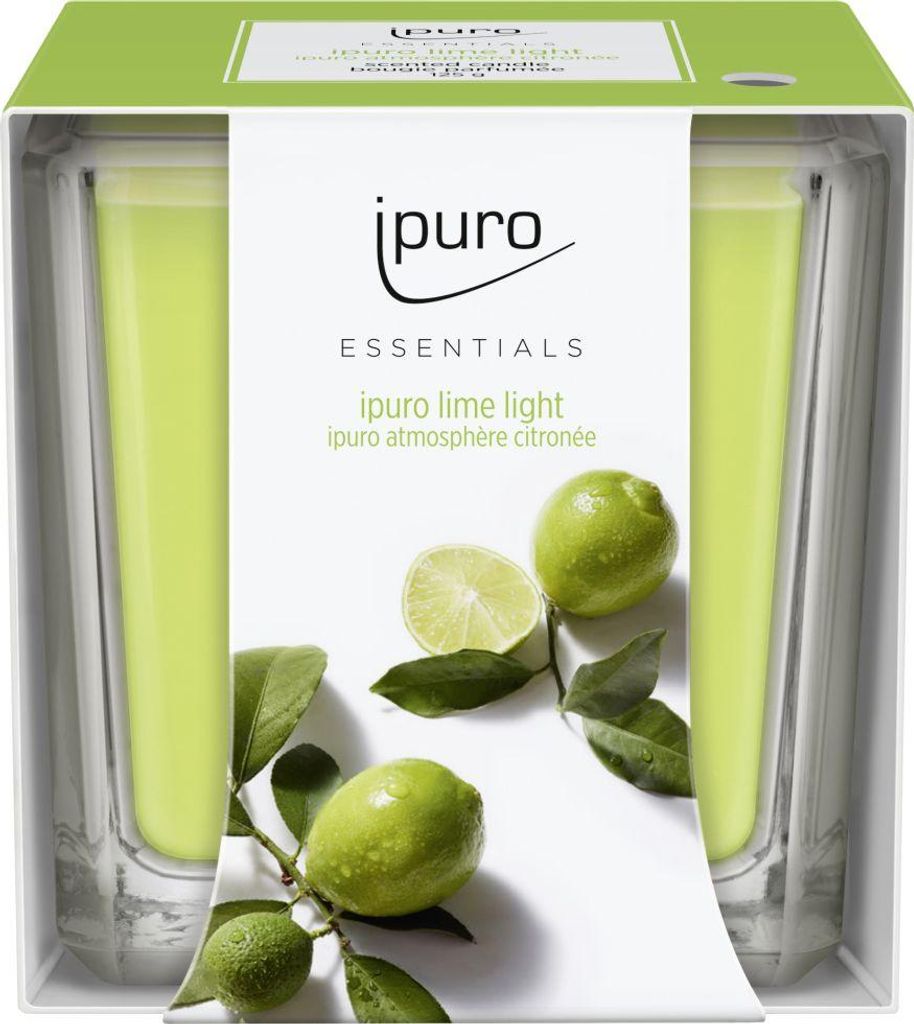 ipuro ESSENTIALS lime light, Quadratisch, Limette, Bergamotte, Geranium, Jasmin, Citronella, Maiglöckchen, Litsea cubeba, Orange, Orangenblüte,.....