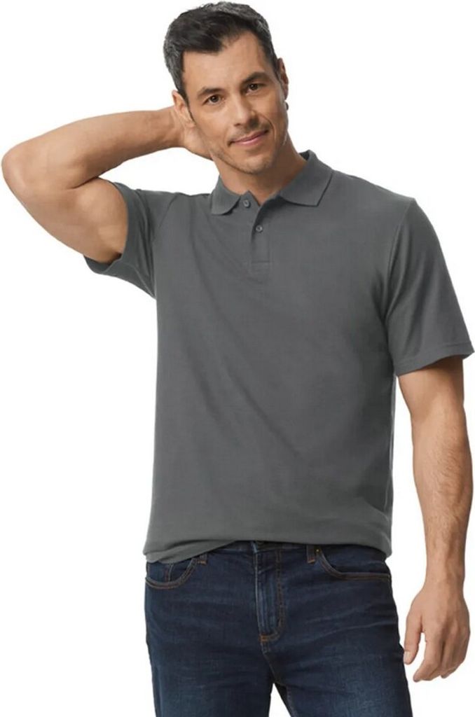 Gildan - "Softstyle" Poloshirt für Herren FK2479 (4XL) (Holzkohle)