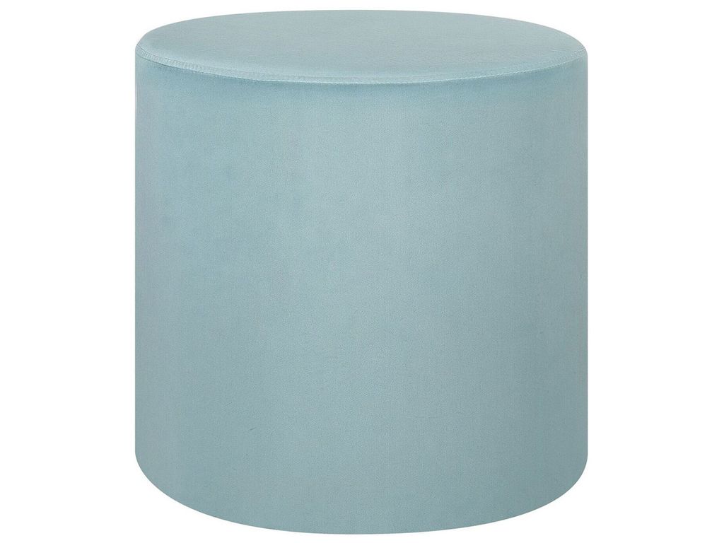BELIANI Pouf Mintgrün Samt 47 cm Rund Modern Glamourös Sitzhocker Ottoman Samthocker Fußhocker Schemel für Wohnzimmer Schlafzimmer