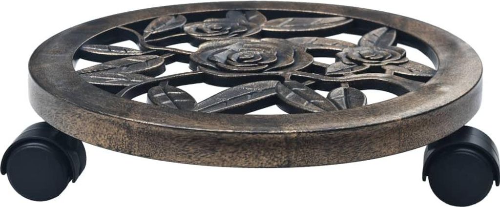 vidaXL Pflanzenroller 6 Stk. Bronze 30 cm Kunststoff