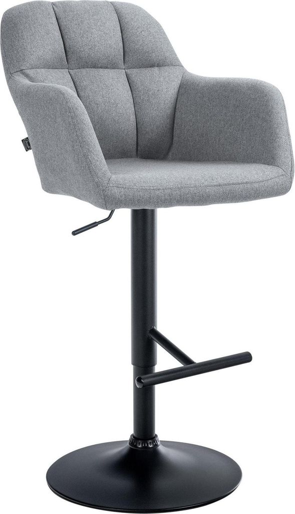 Verstellbarer Barhocker aus Stoff – Hocker – 360° drehbar, hoher Sitzkomfort