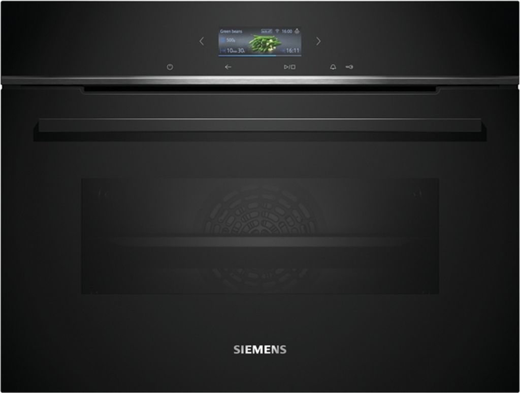 Siemens CB734G1B1, iQ700, Einbau-Kompaktbackofen, 60 x 45 cm, Schwarz, Edelstahl