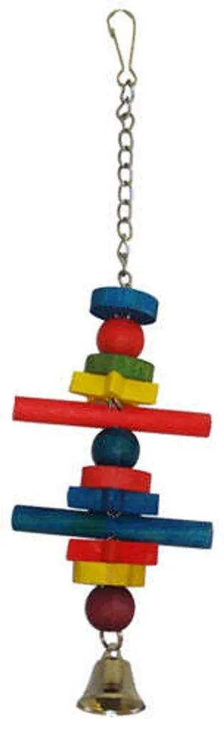 Jouet pour oiseaux Happy Pet Shootingstar Wood en bois naturel coloré