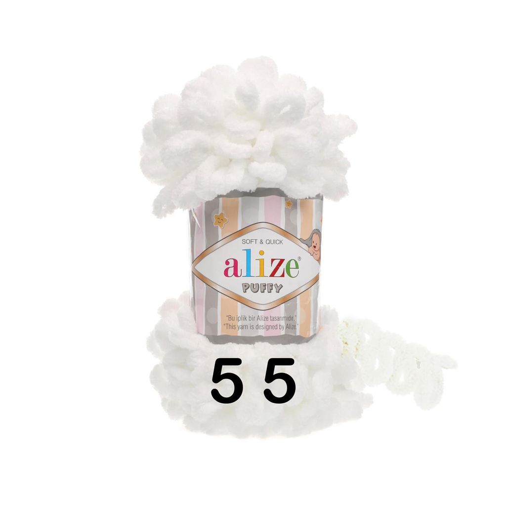 Alize Puffy (100g/9m) 55 bianco Immagine del prodotto 