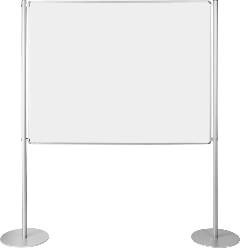 Ultradex Stellwand 749208 150x120cm beids. Whiteboard Tellerfuß weiß