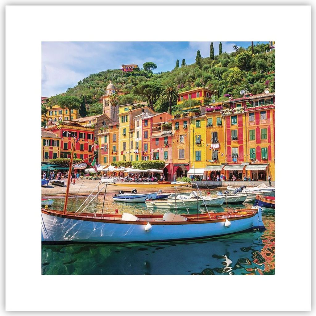 Poster - Poster ohne Rahmen - Weihnachtsmann Margherita Ligure - 30x30 cm - Wand Bild - Wanddeko - Wandbilder - Kunstposter - Wandposter - Bilder -...