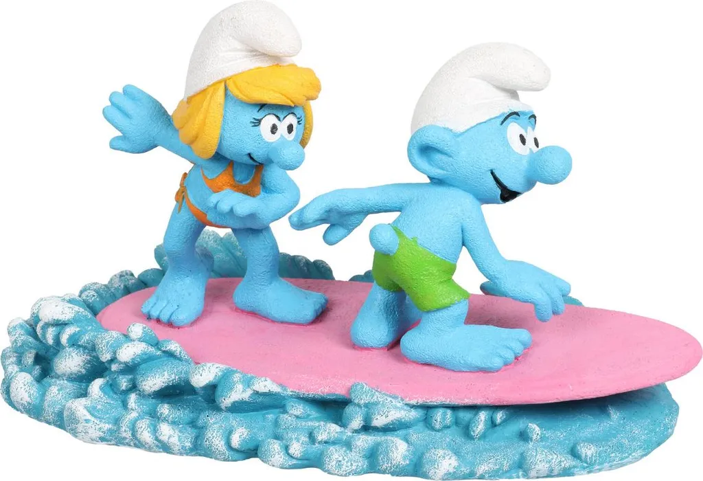 Figurine Schtroumpfette sur Surf Incassable - Jouet de Bain et Déco
