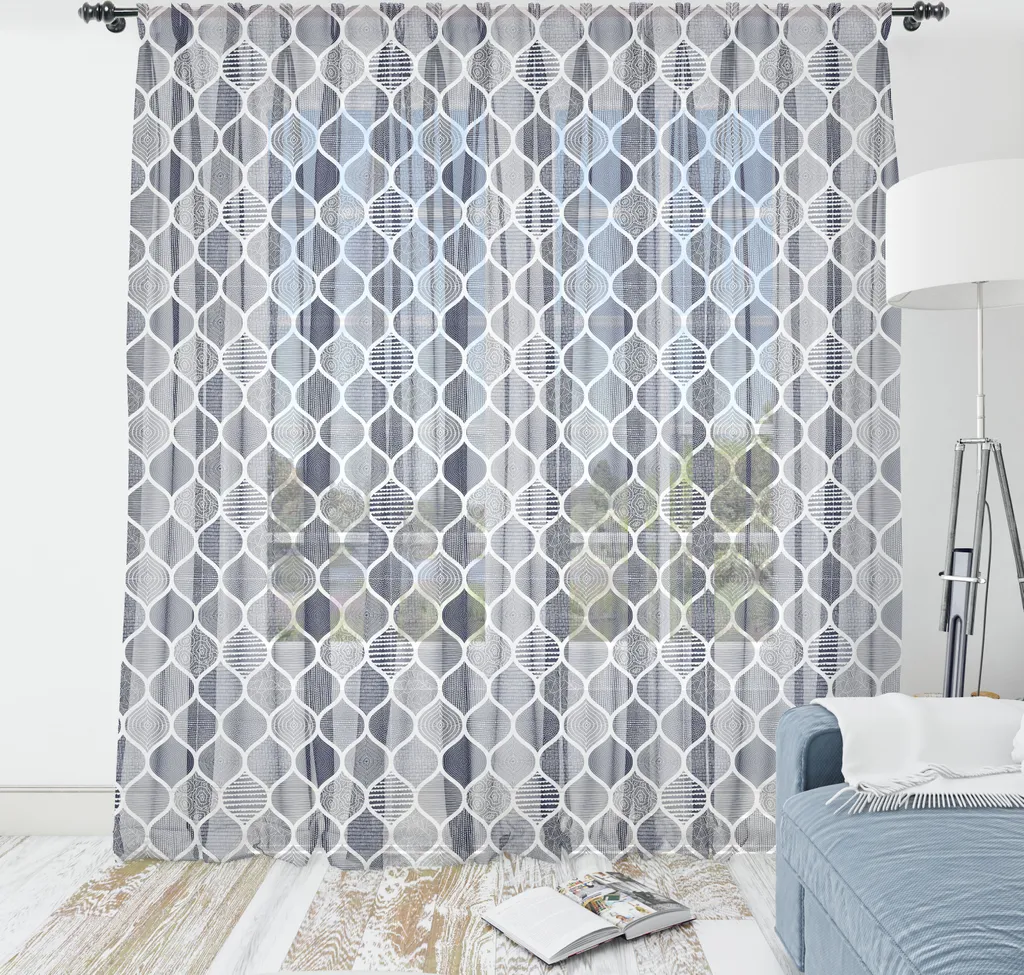 Trend Casa 2024: Arazzo ABAKUHAUS Indaco Bianco Astratto 240x274