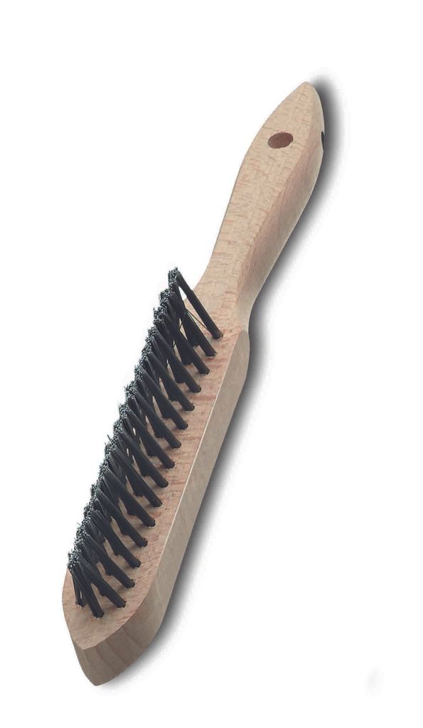 Lessmann Kehlnahtbürste 3 Reihen glatt 0,35 mm, Edelstahl, zur Nachbearbeitung