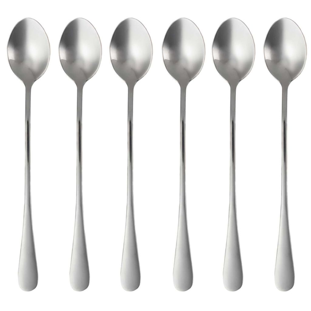 Intirilife 6er Set Löffel aus Edelstahl in Silber - 19 cm Produktbild 