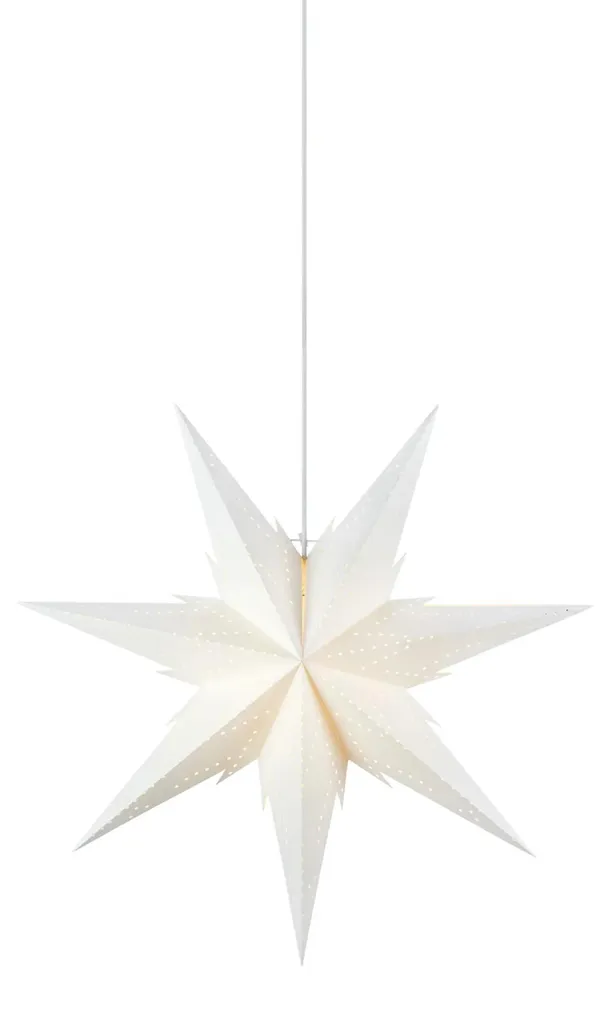 Étoile de Noël Lumineuse 60cm Blanche DARIA : Décoration Facile et Chic