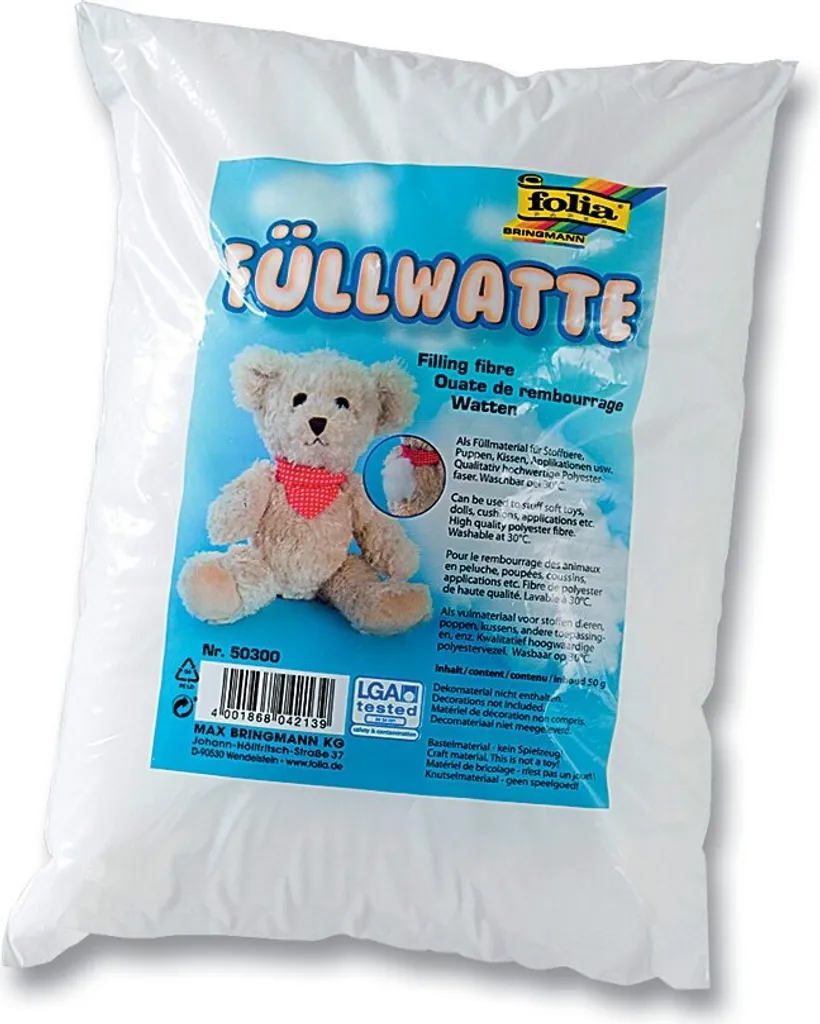 Folia 50300 Ouate de Rembourrage Blanche 50g pour Créations DIY - 2