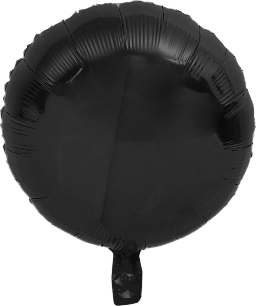 Folienballon rund, Schwarz, ca. 45 cm