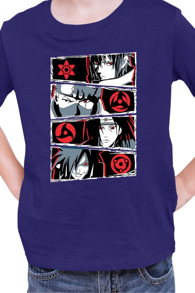 Kinder T-Shirt Naruto Sharingan Users, 12-13 Jahr - 152 / Dunkelblau