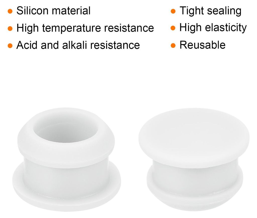Silikonstopfen Silikon Lochstopfen Gummistopfen Blindstopfen Abdeckstopfen Flush Typ Panel Rund fš¹r wasserdichte Dichtungsstopfen Wei? 13mm, Pac...