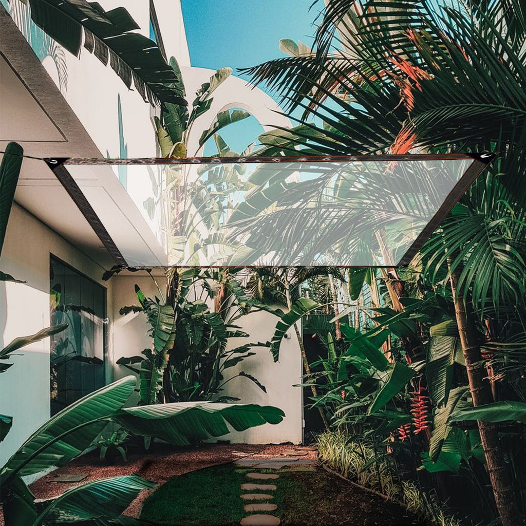 Yakimz Transparente Plane 300 × 300 cm, mit Ösen und Seil, Produktbild 5