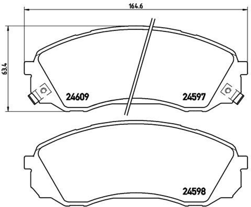Brembo Bremsbelagsatz, Scheibenbremse Vorderachse P 30 041