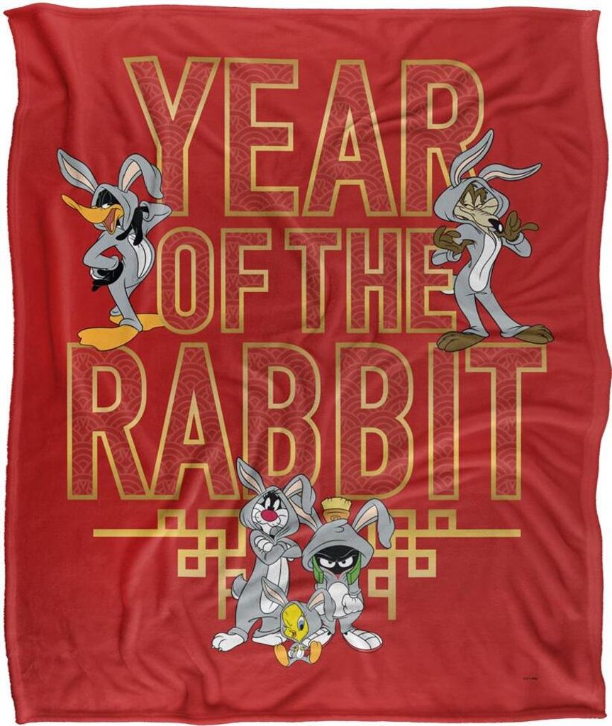 Looney Tunes - Decke "Year Of The Rabbit", Chinesisches Neujahr TV18814 (Einheitsgröße) (Bunt)
